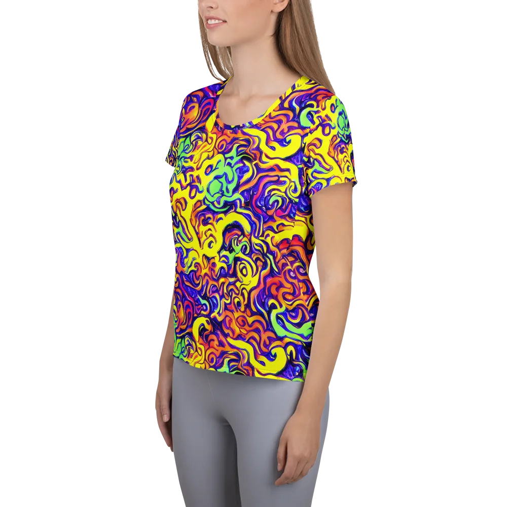 Citrus Ink Riptide on Women's Athletic T-Shirt — Left