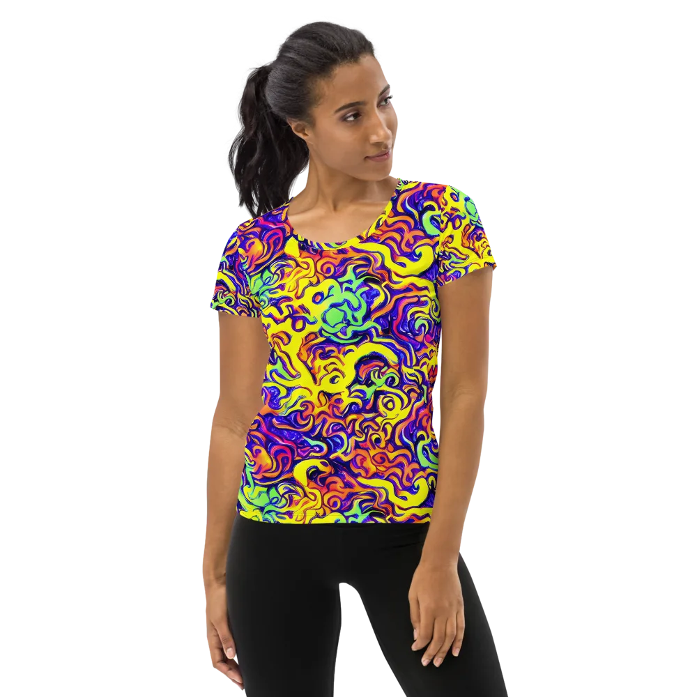 Citrus Ink Riptide on Women's Athletic T-Shirt — Front