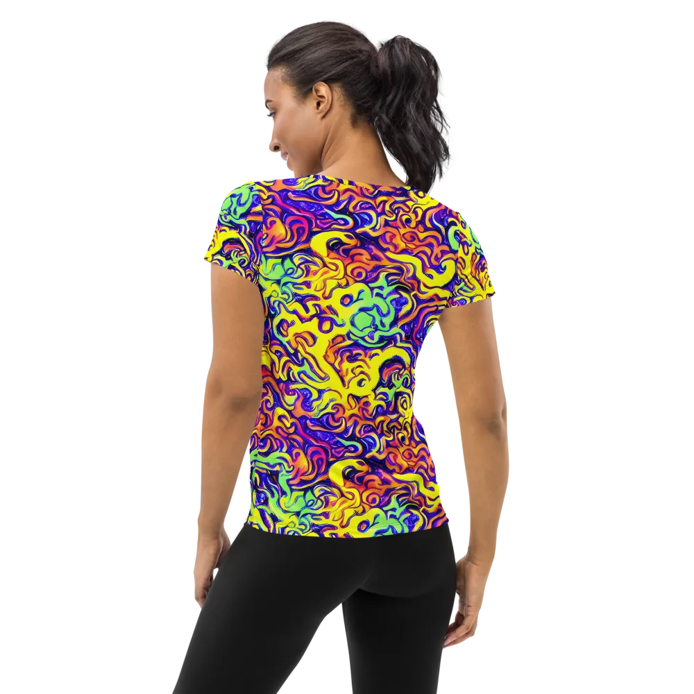 Citrus Ink Riptide on Women's Athletic T-Shirt — Back