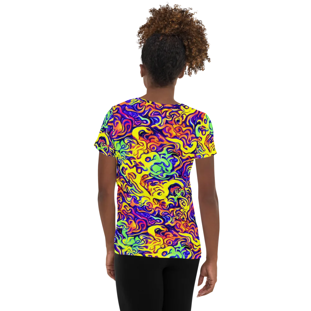 Citrus Ink Riptide on Women's Athletic T-Shirt — Back