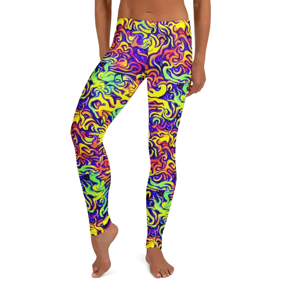 Citrus Ink Riptide on Leggings — Front