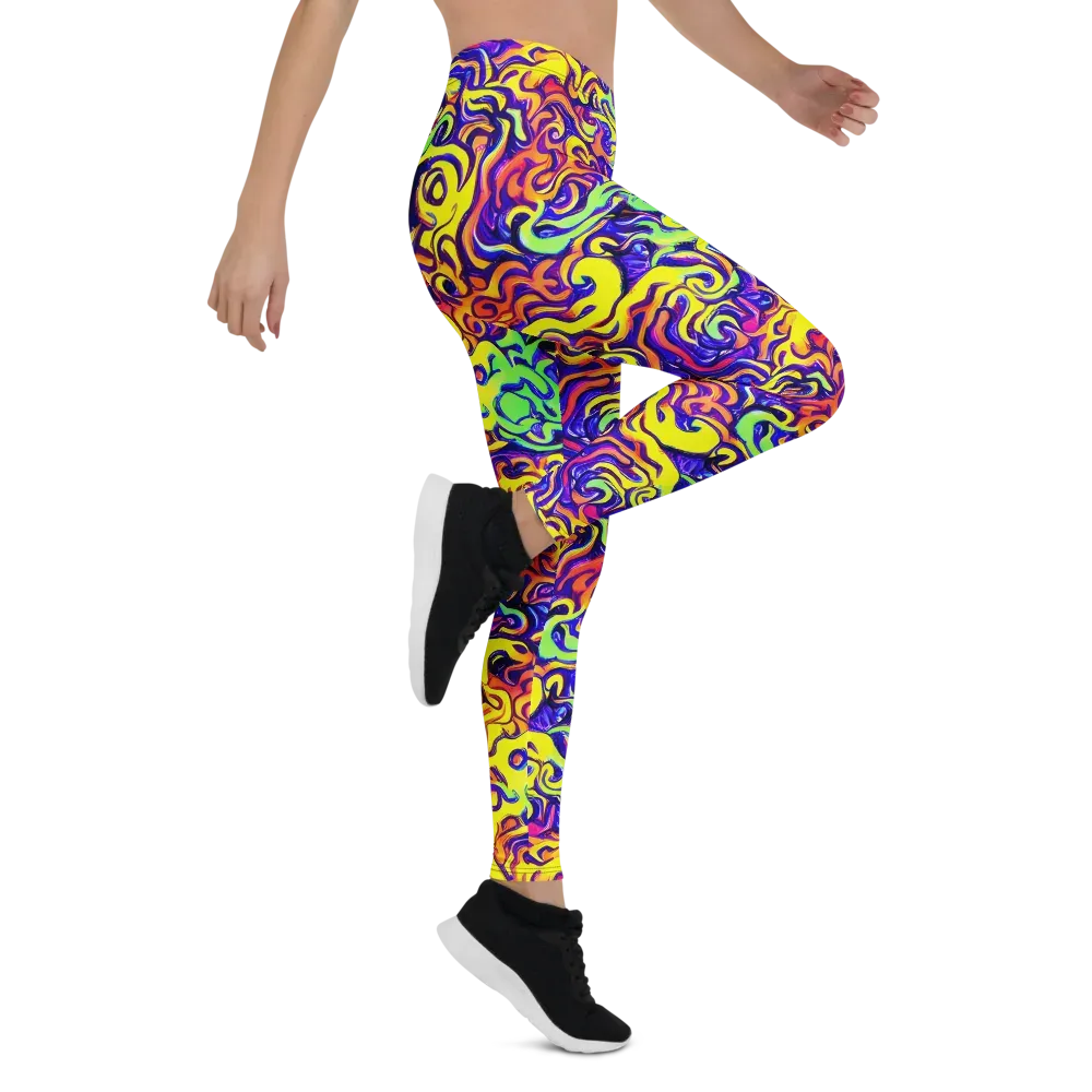 Citrus Ink Riptide on Leggings — Right