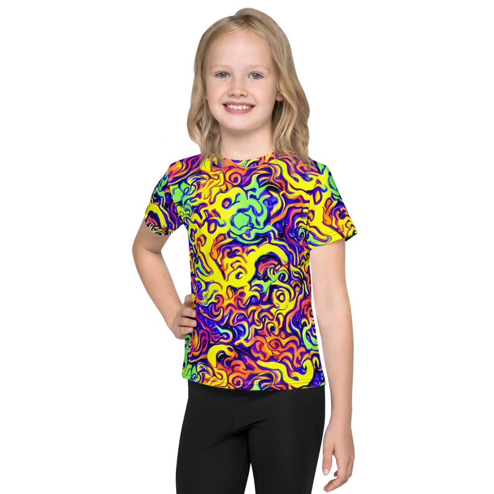 Citrus Ink Riptide on Kids Crew Neck T-Shirt — Front