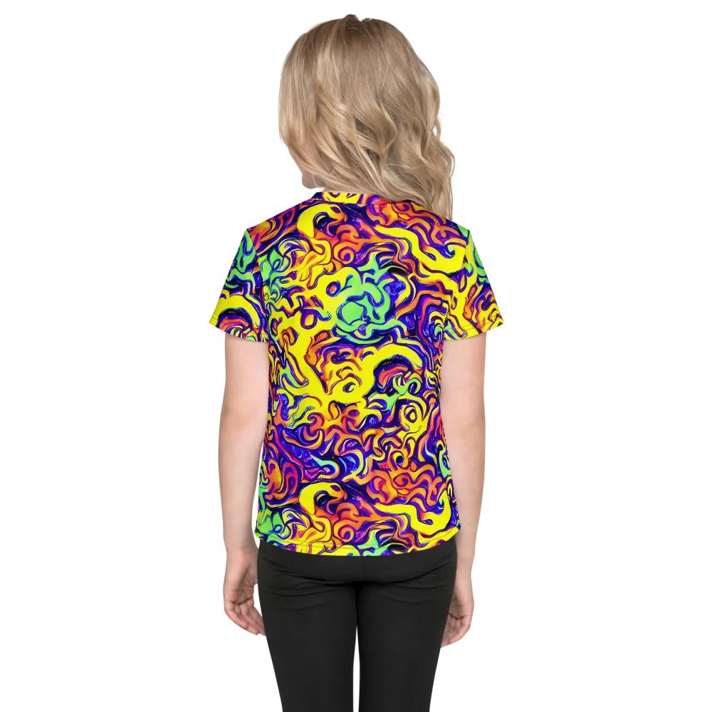 Citrus Ink Riptide on Kids Crew Neck T-Shirt — Back
