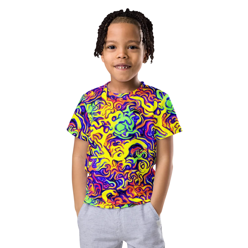 Citrus Ink Riptide on Kids Crew Neck T-Shirt — Front