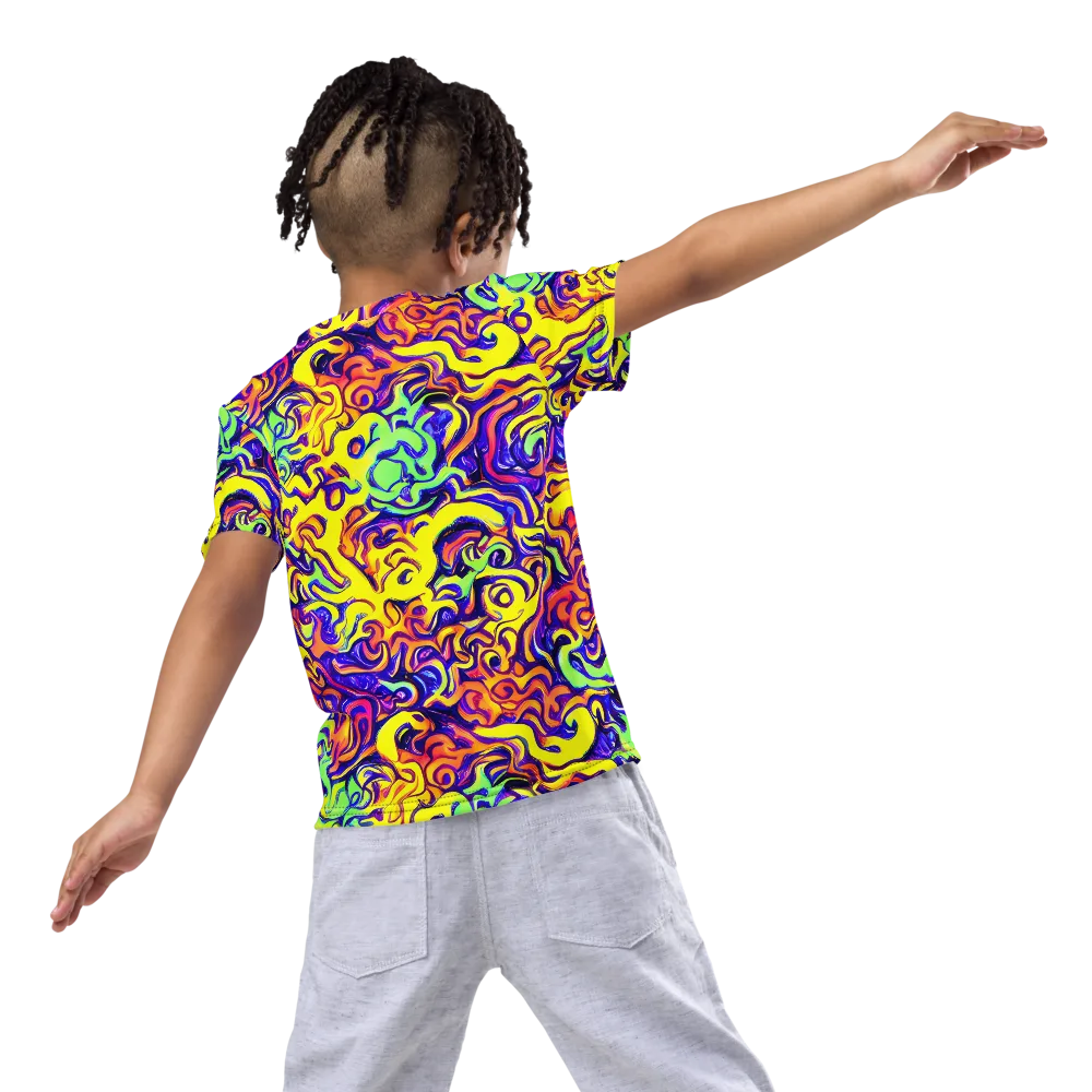 Citrus Ink Riptide on Kids Crew Neck T-Shirt — Back