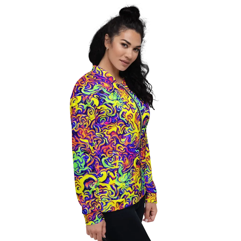 Citrus Ink Riptide on Bomber Jacket — Right