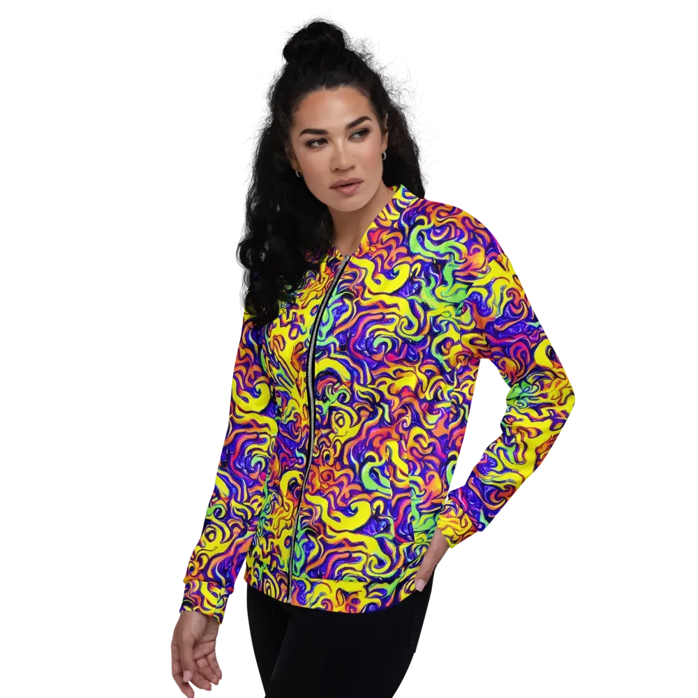 Citrus Ink Riptide on Bomber Jacket — Left
