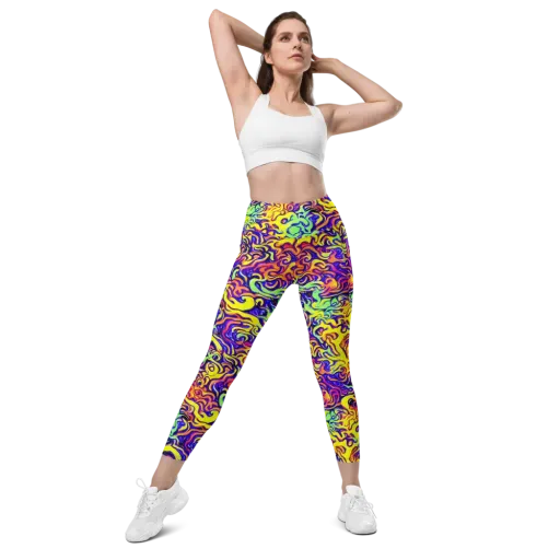 Citrus Ink Riptide on a Leggings with Pockets