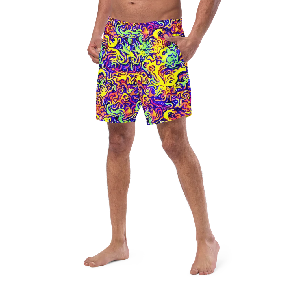 Citrus Ink Riptide on Swim Trunks — Left Front