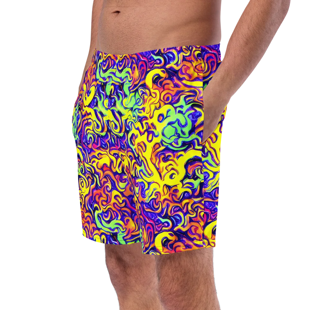 Citrus Ink Riptide on Swim Trunks — Left Front