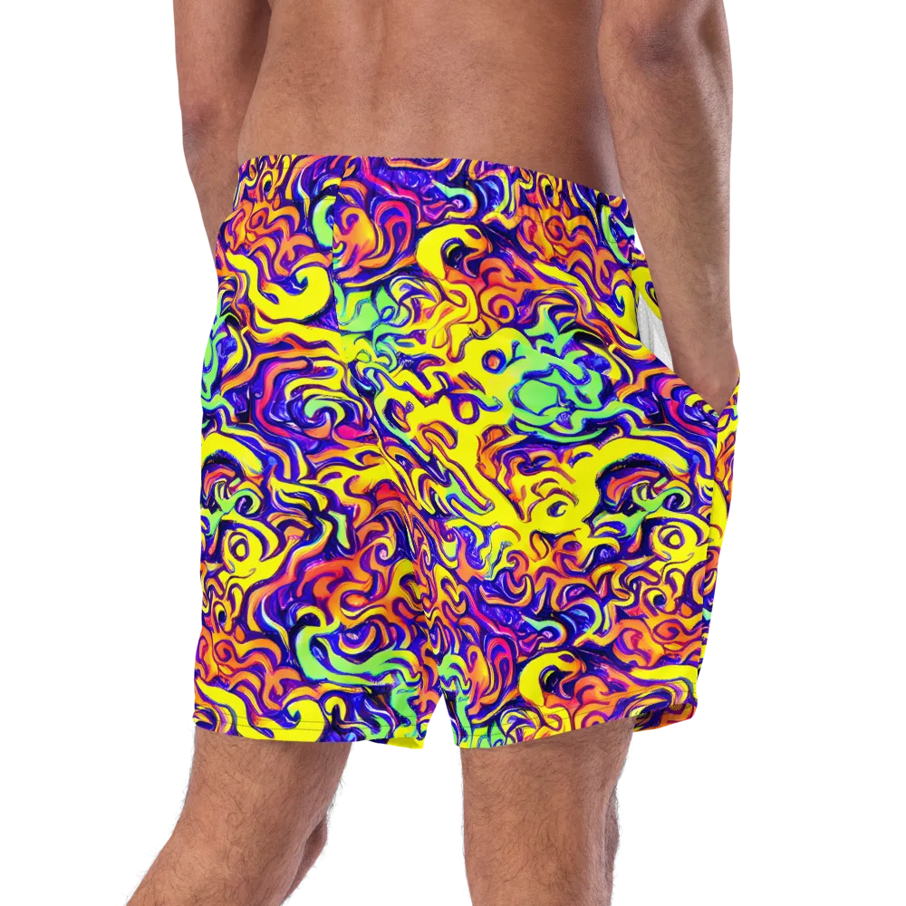 Citrus Ink Riptide on Swim Trunks — Right Back