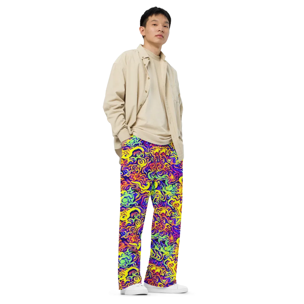 Citrus Ink Riptide on Wide-Leg Pants — Right Front