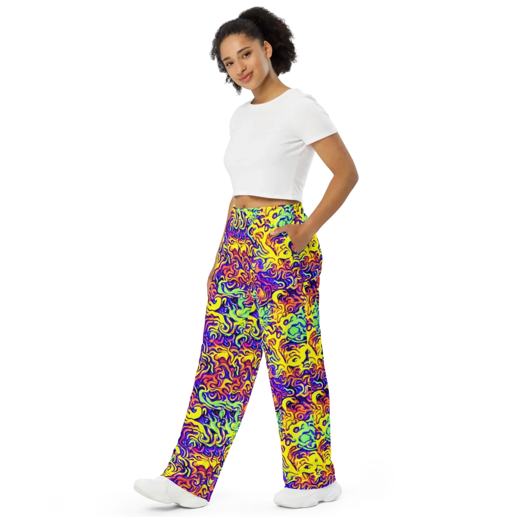 Citrus Ink Riptide on Wide-Leg Pants — Left Front