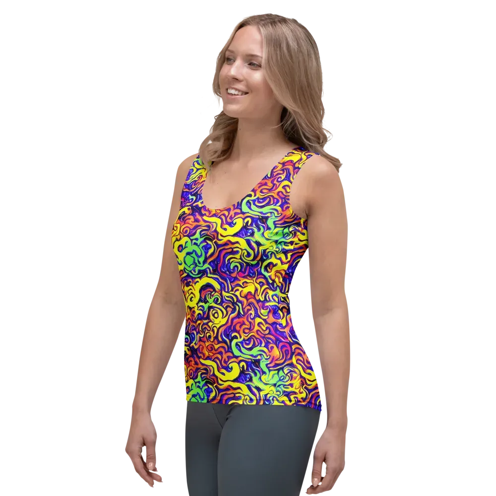 Citrus Ink Riptide on Women's Tank Top — Left Front