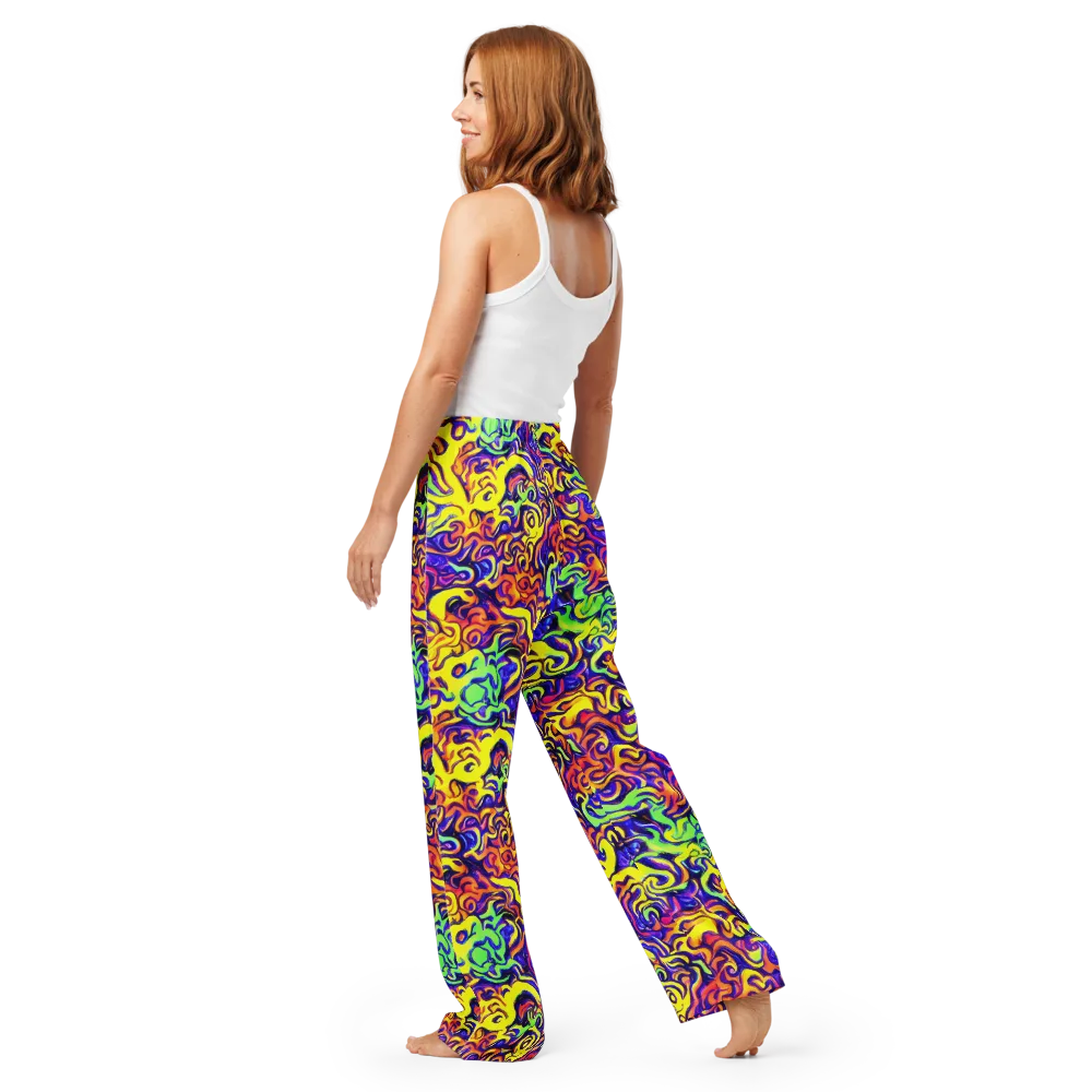 Citrus Ink Riptide on Women's Pajama Pants — Back