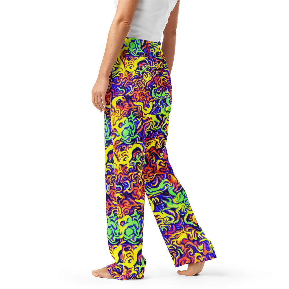 Citrus Ink Riptide on Women's Pajama Pants — Left