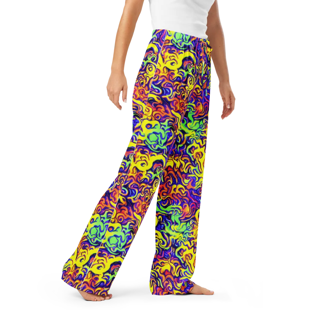 Citrus Ink Riptide on Women's Pajama Pants — Right Front