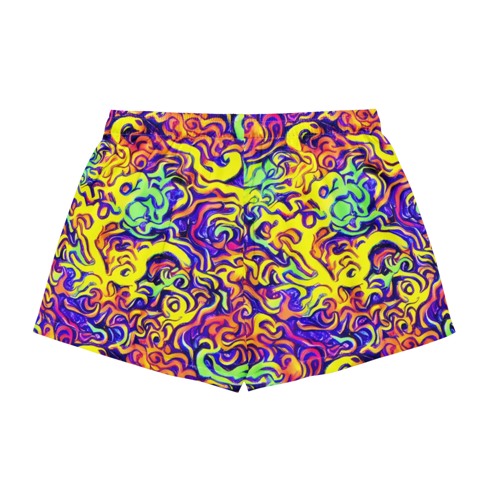 Citrus Ink Riptide on Women's Pajama Shorts — Back