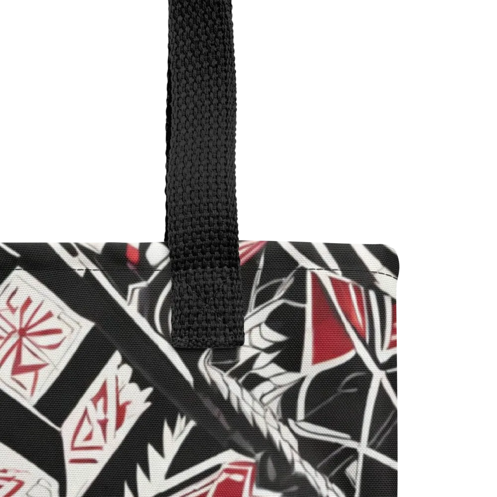 Crimson Geometry on Tote Bag — Product details