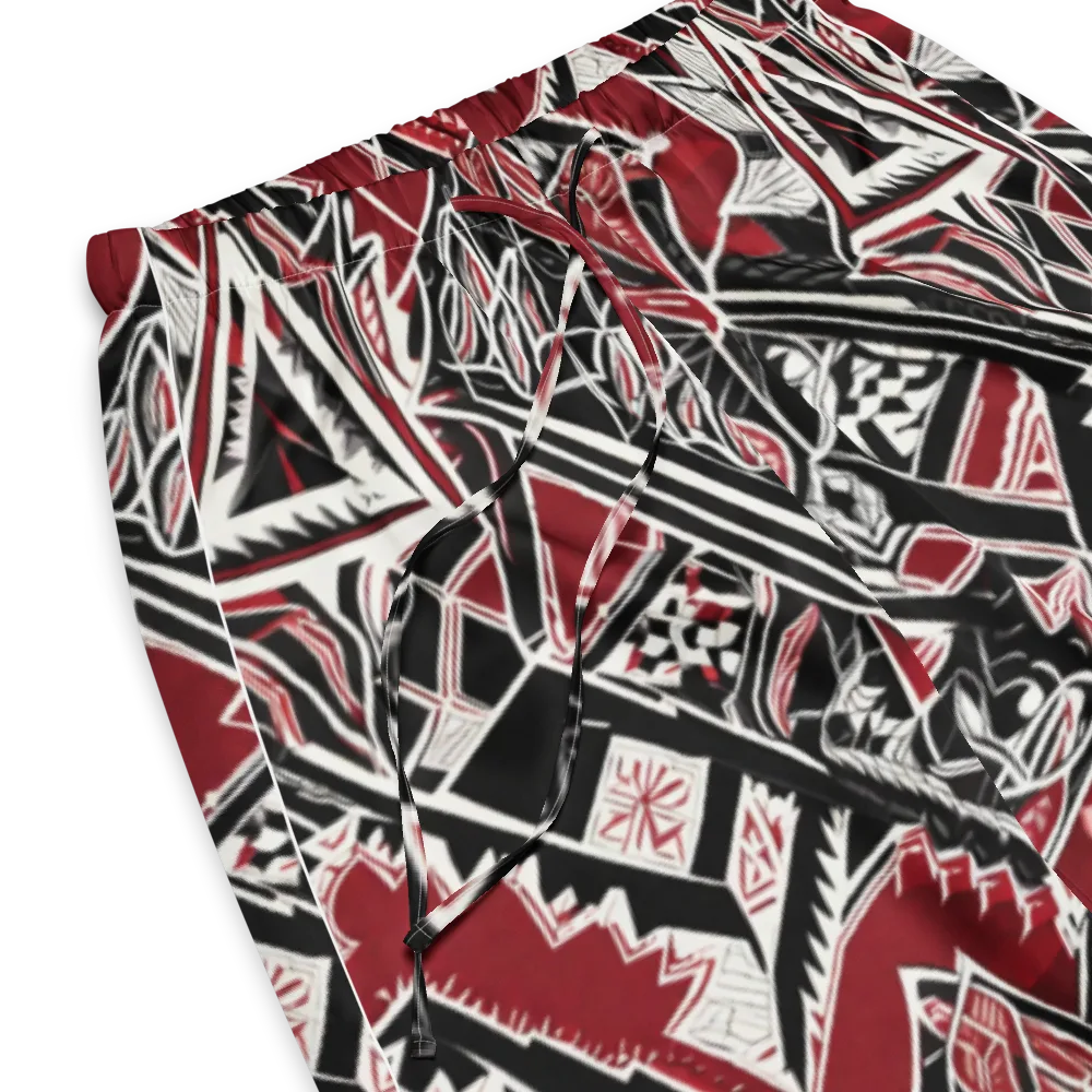 Crimson Geometry on Women's Pajama Pants — Product details