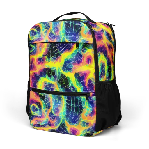 Psychedelic Grid on a Utility Backpack