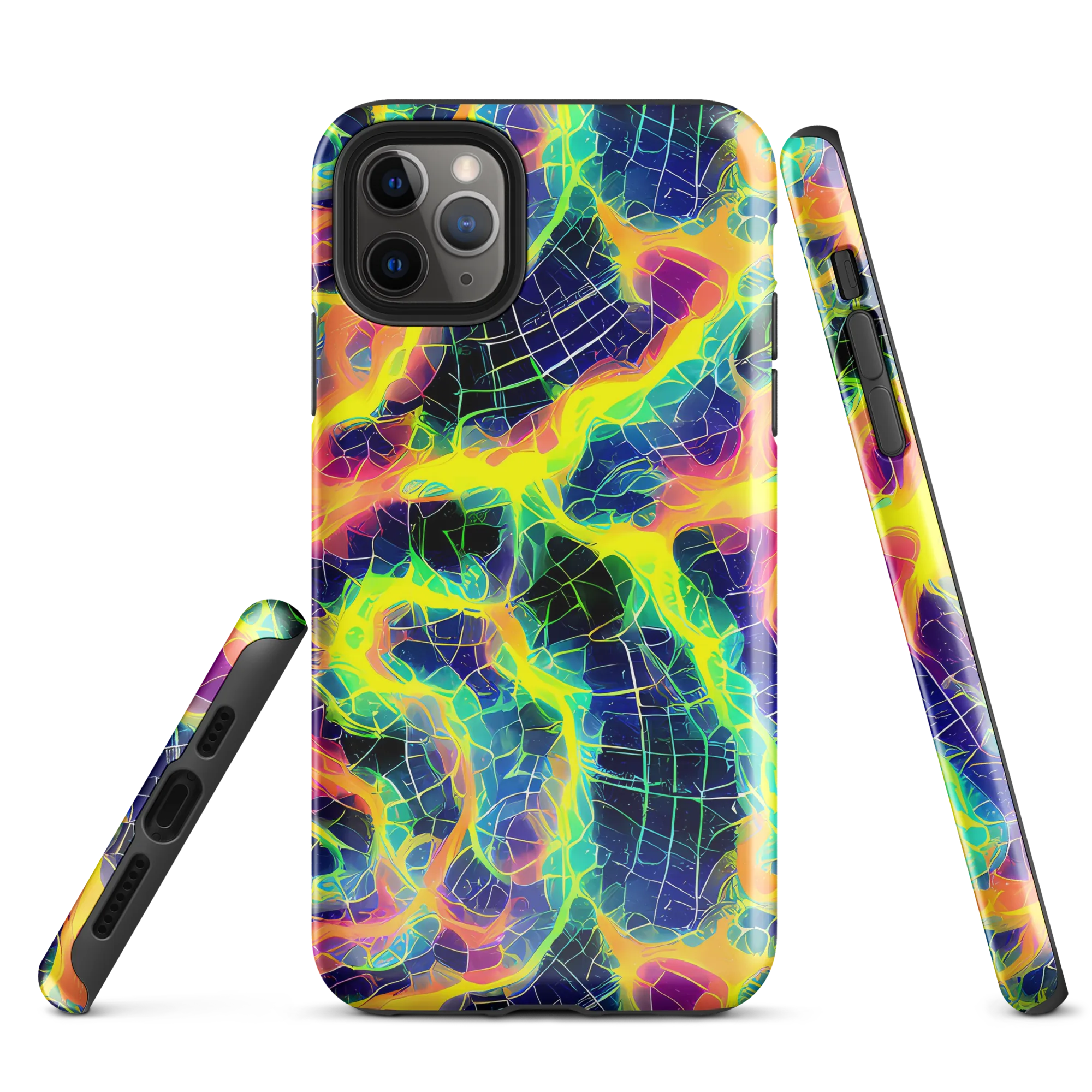 Psychedelic Grid on Tough Case for iPhone® — Front