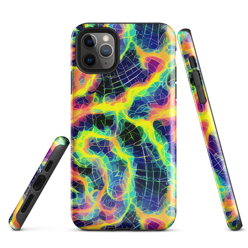 Psychedelic Grid on Tough Case for iPhone® — Front