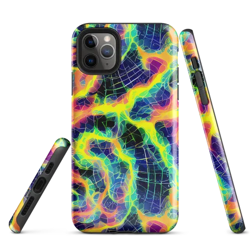 Psychedelic Grid on a Tough Case for iPhone®