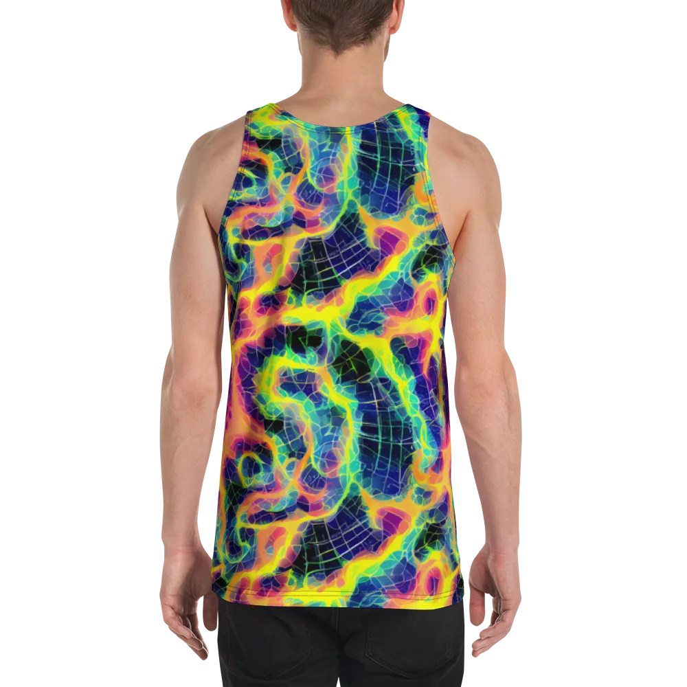 Psychedelic Grid on Men's Tank Top — Back
