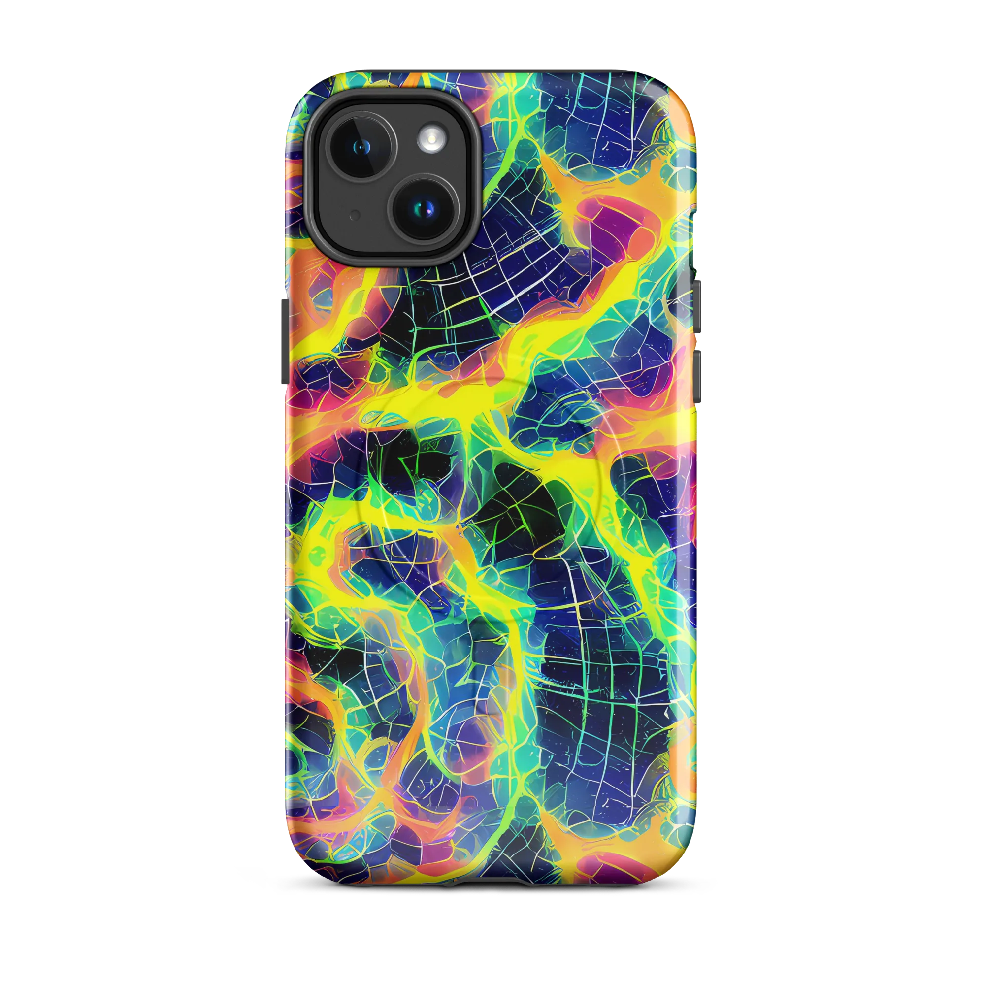 Psychedelic Grid on MagSafe Tough Case for iPhone® — Front