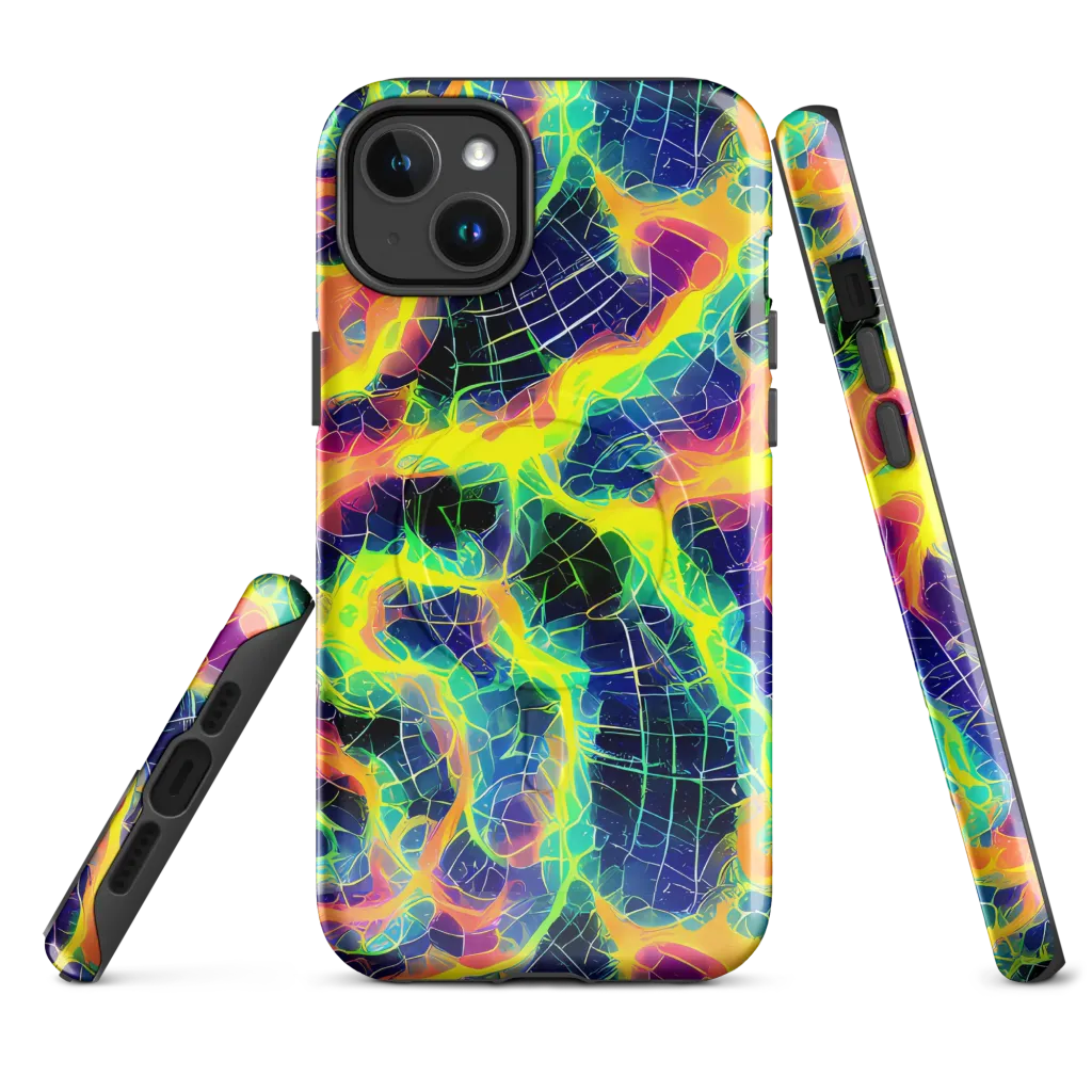 Psychedelic Grid on MagSafe Tough Case for iPhone® — Front