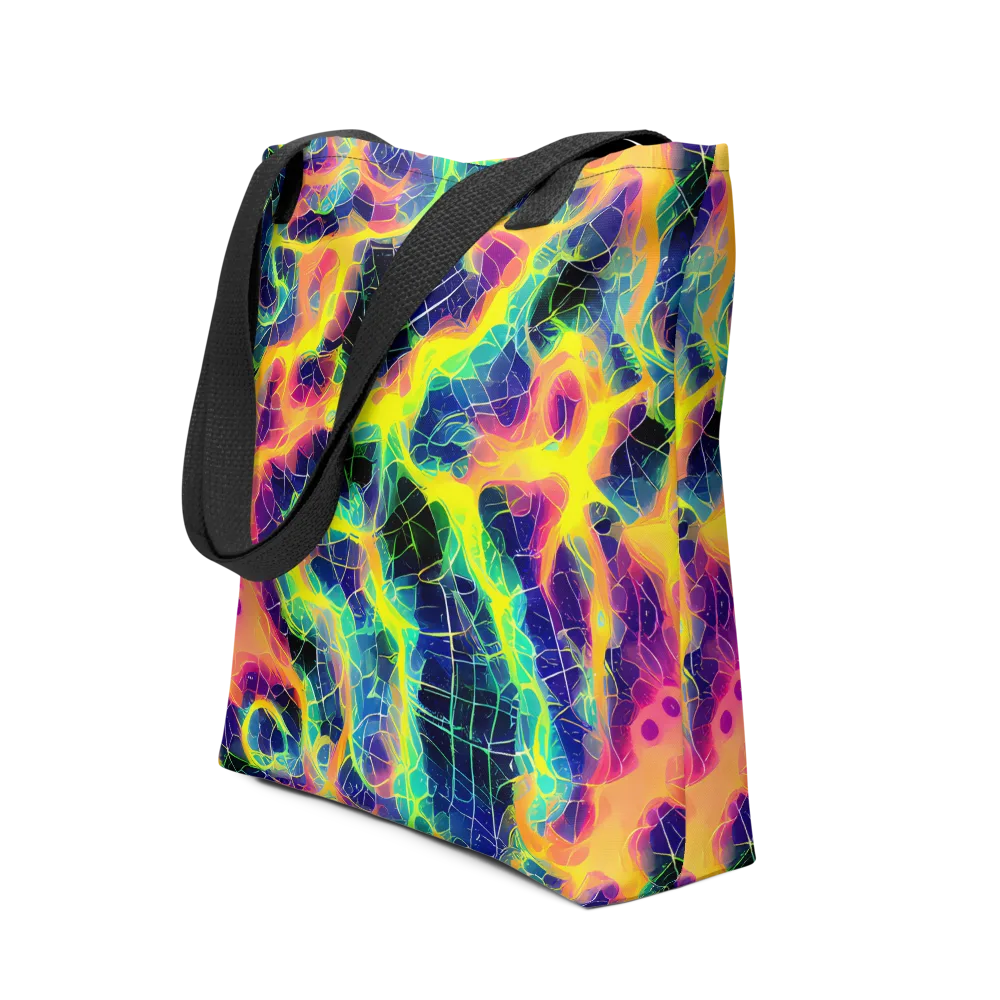Psychedelic Grid on Tote Bag — Front