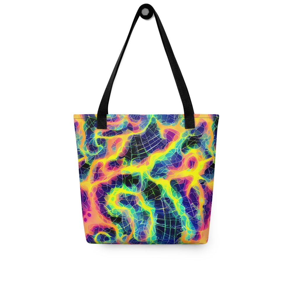 Psychedelic Grid on Tote Bag — Front