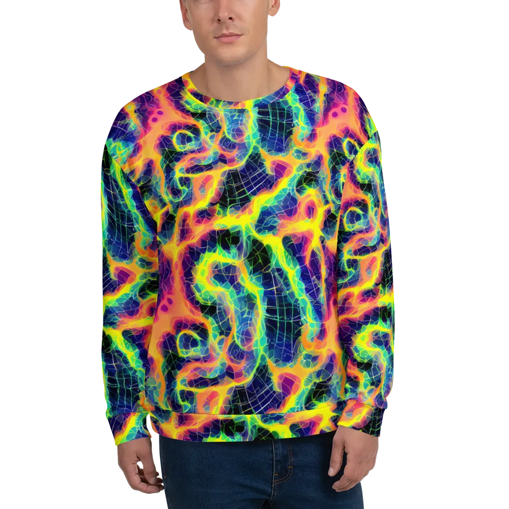 Psychedelic Grid on Sweatshirt — Front