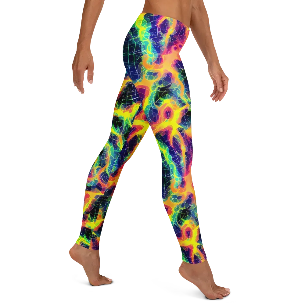Psychedelic Grid on Leggings — Right