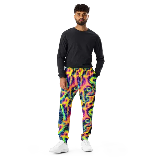 Psychedelic Grid on a Men's Joggers
