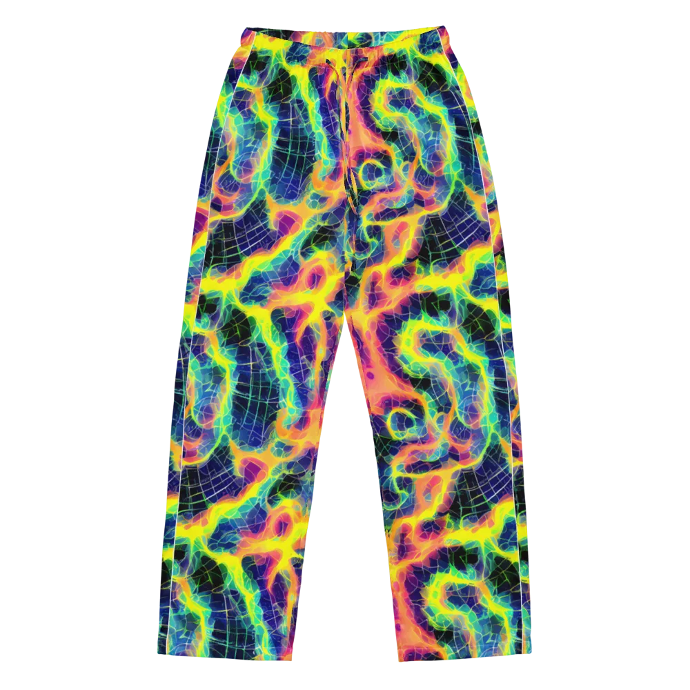 Psychedelic Grid on Women's Pajama Pants — Front