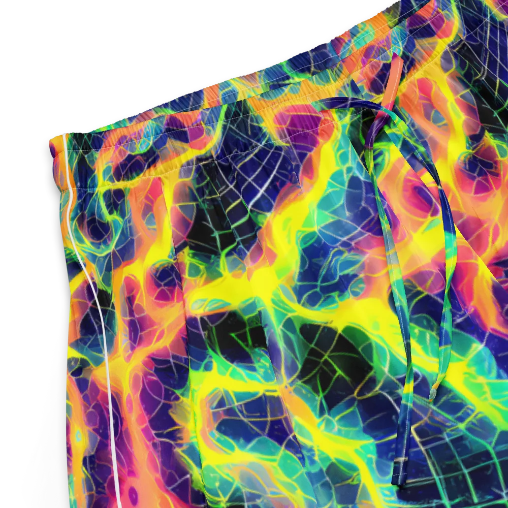 Psychedelic Grid on Women's Pajama Shorts — Product details