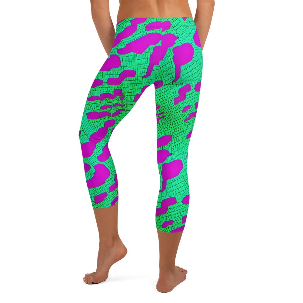 Electric Scale on Capri Leggings — Back