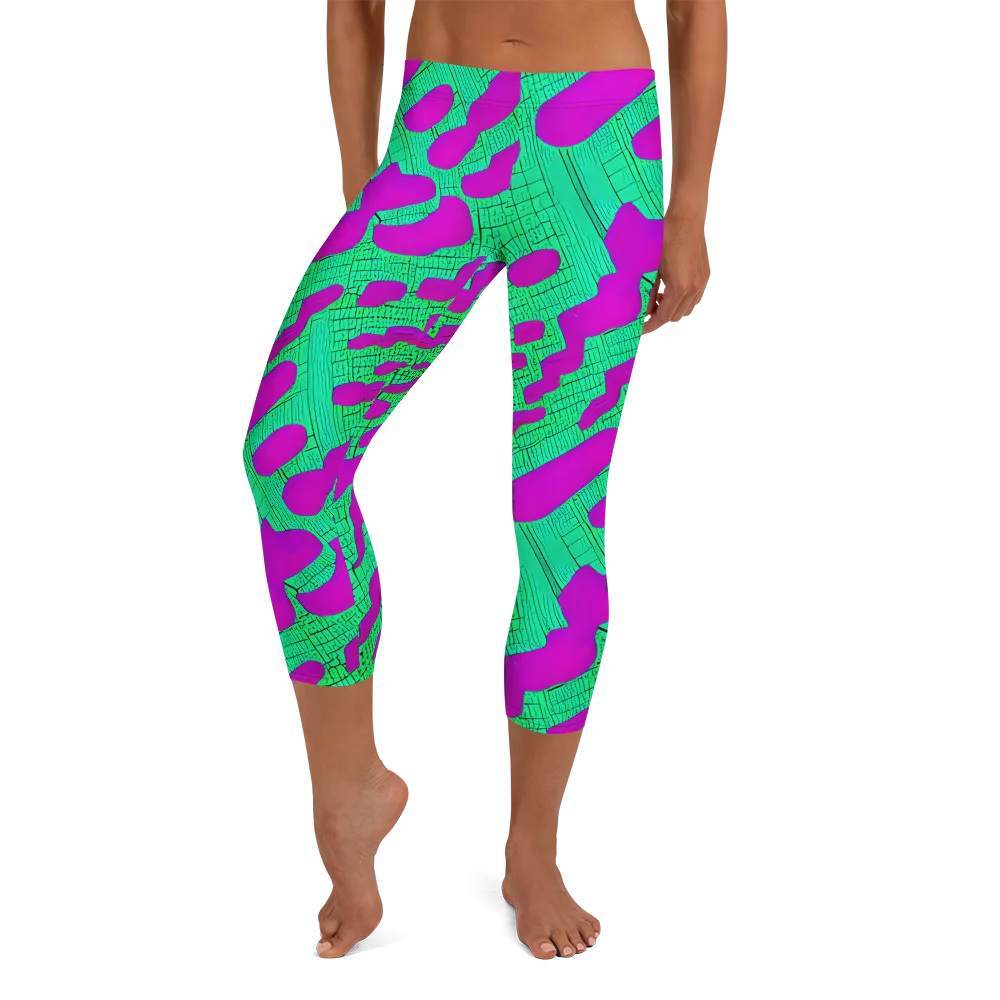 Electric Scale on Capri Leggings — Front