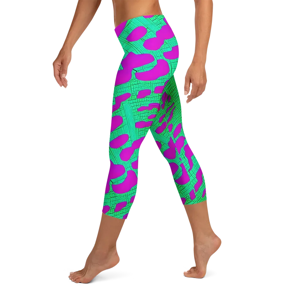 Electric Scale on Capri Leggings — Left
