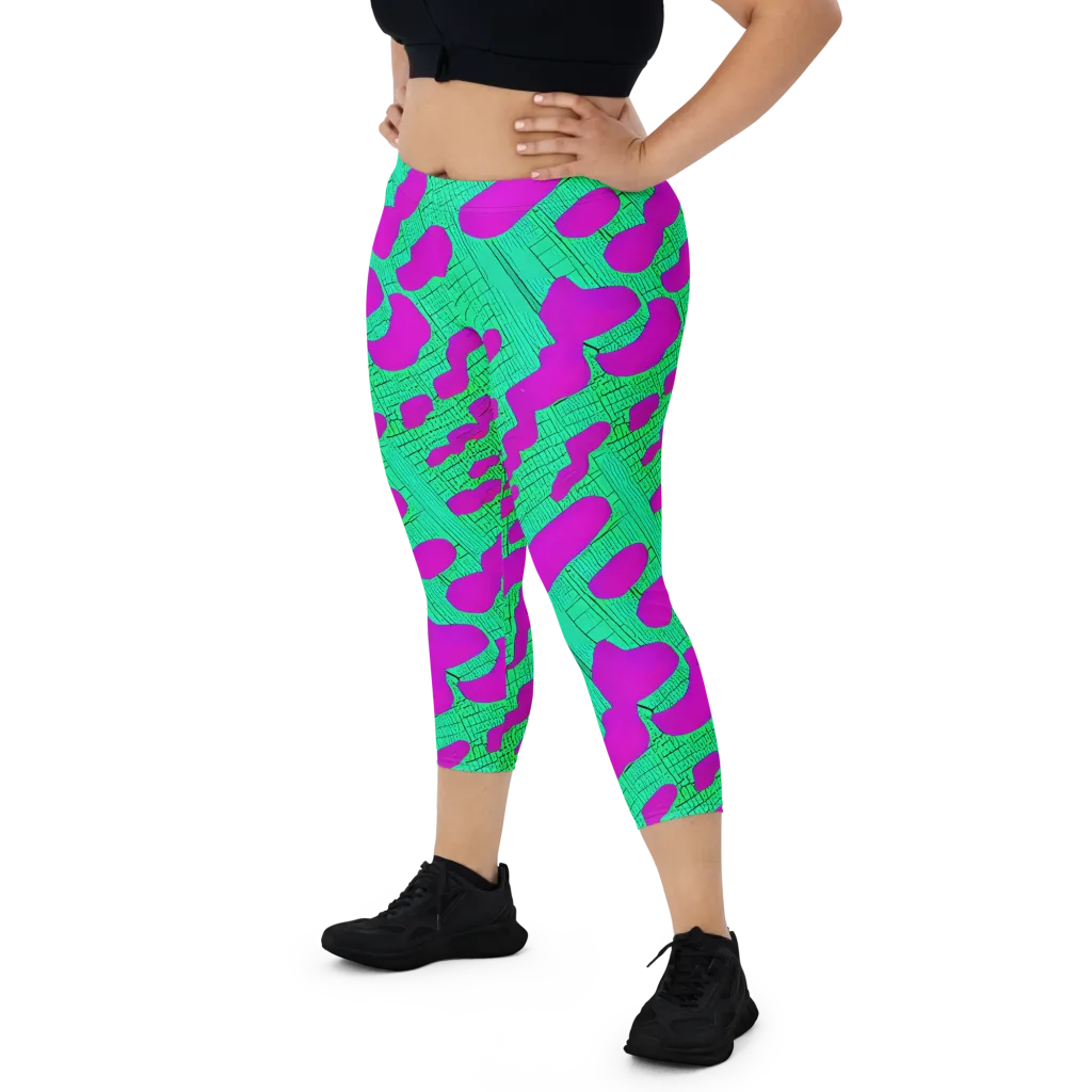 Electric Scale on Capri Leggings — Front