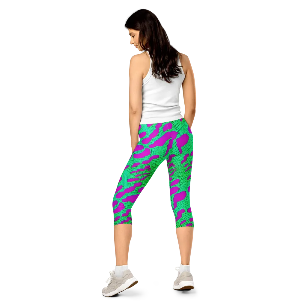 Electric Scale on Capri Leggings — Back