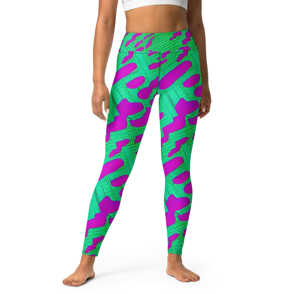 Electric Scale on Yoga Leggings — Front