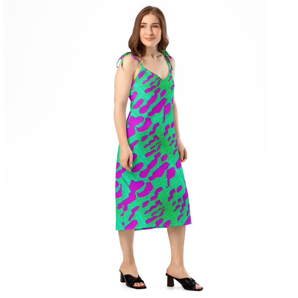 Electric Scale on Slip Dress — Right Front