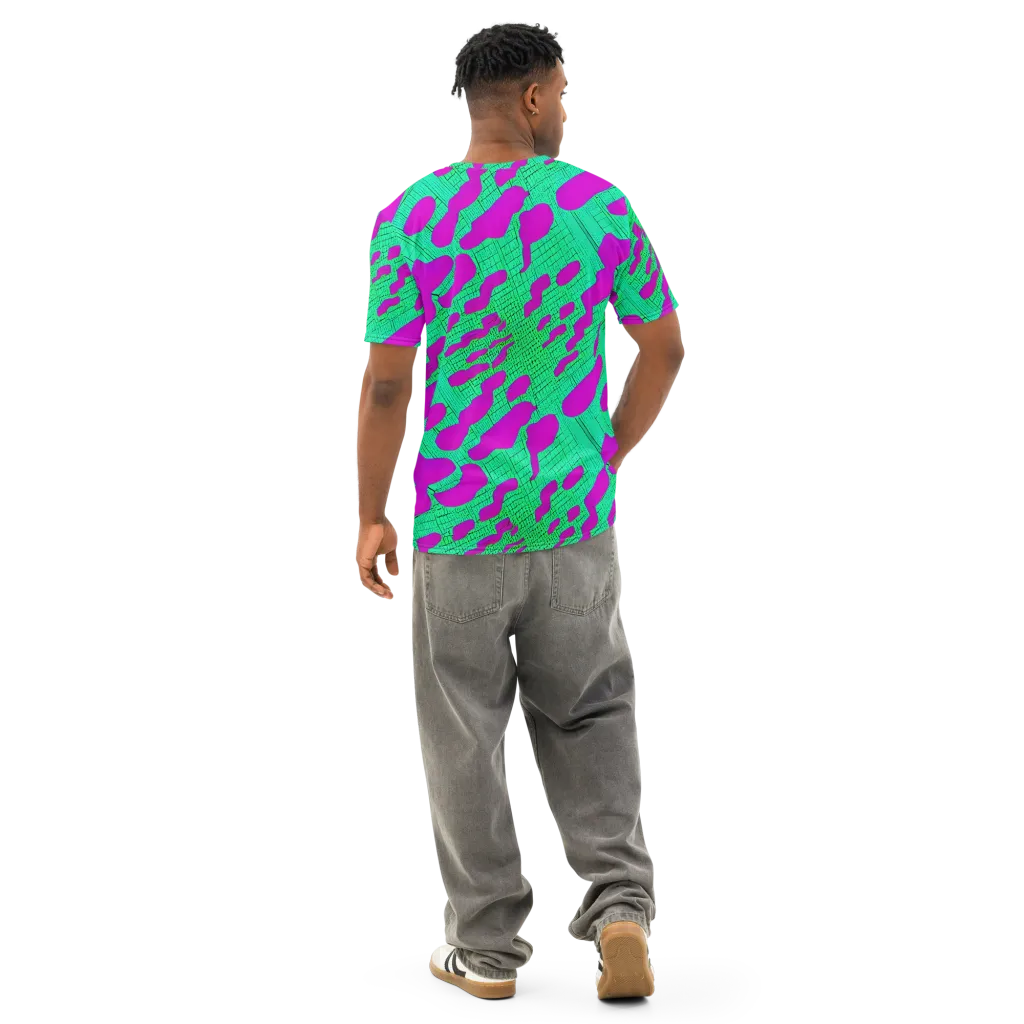 Electric Scale on Men's Cotton Crew Neck T-Shirt — Back