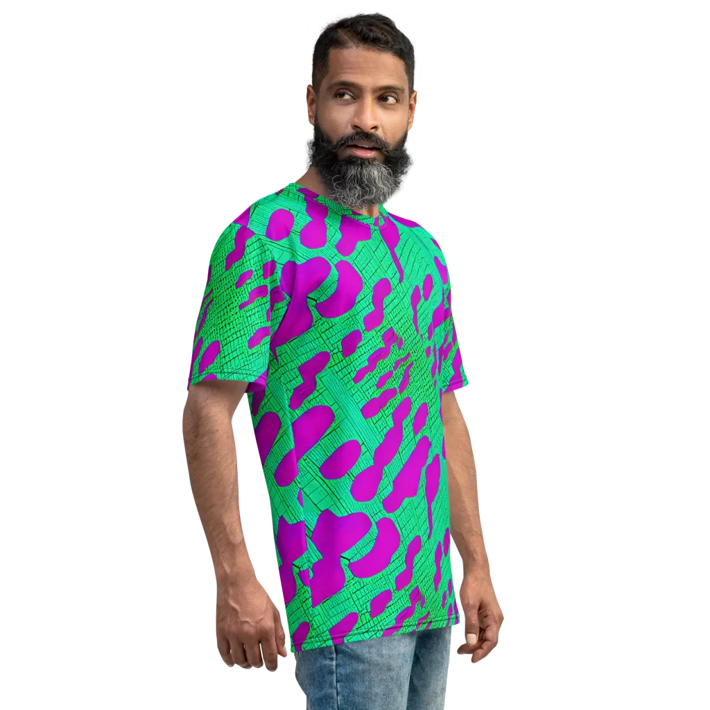 Electric Scale on Men's Crew Neck T-Shirt — Right