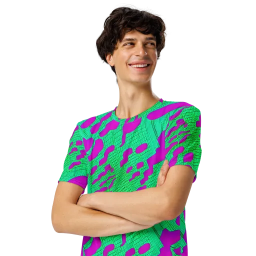 Electric Scale on a Men's Crew Neck T-Shirt