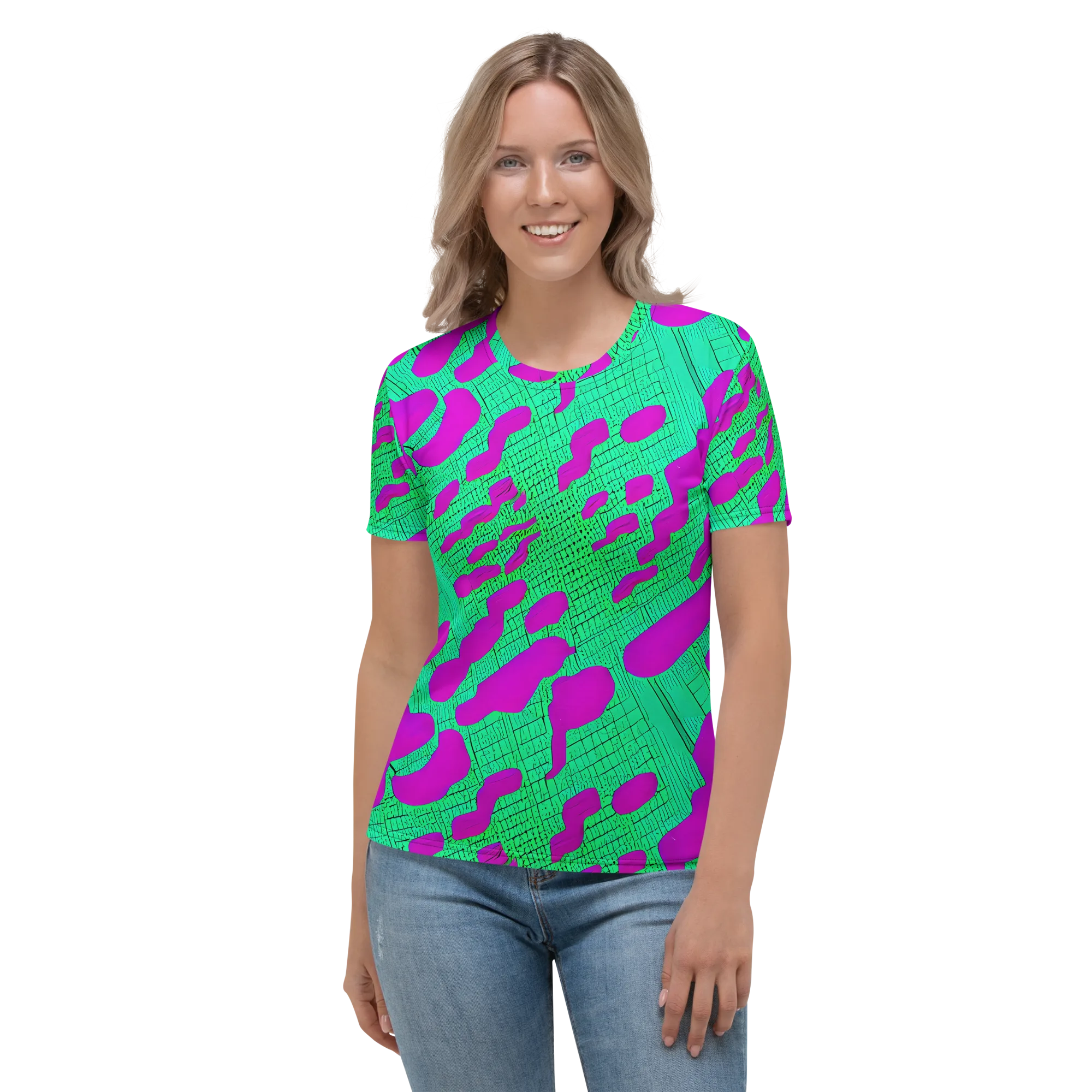 Electric Scale on Women's Crew Neck T-Shirt — Front